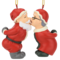 Kissing Claus&#x27; Cute Magnetic Set of 2 Kiss Christmas Ornaments